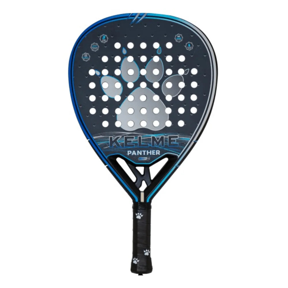 Kelme Panther Padel Racket — Fiberglass and Black Extra Soft Core | Control and Power