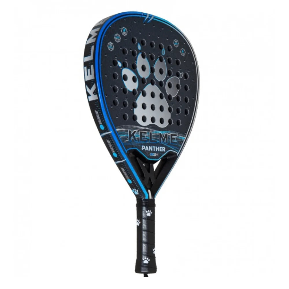 Kelme Panther Padel Racket — Fiberglass and Black Extra Soft Core | Control and Power