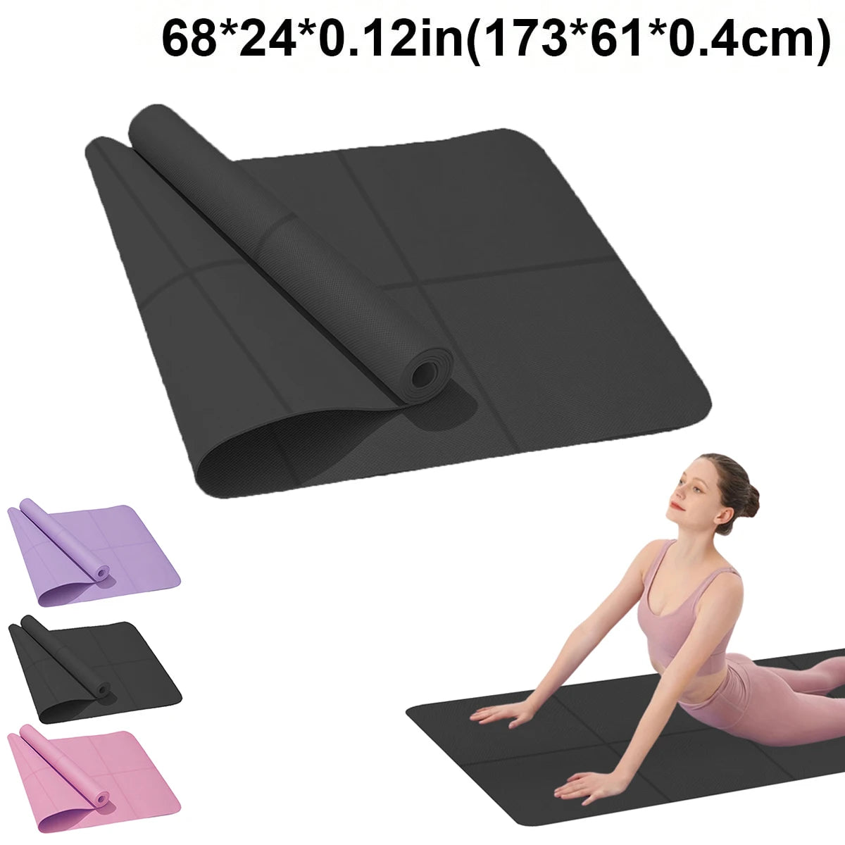 Esterilla de Yoga y Pilates EVA Antideslizante — 173x61cm