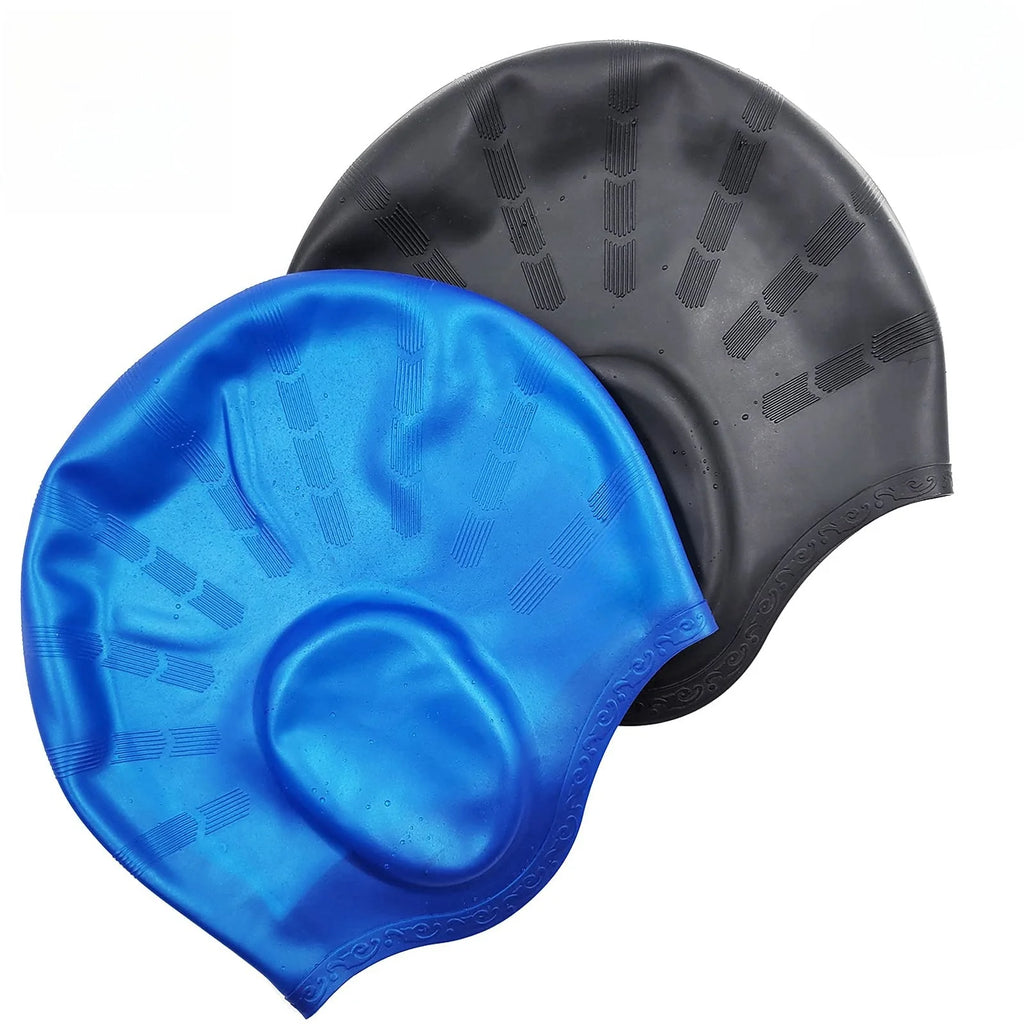3D Silicone Swim Cap with Ear Protection