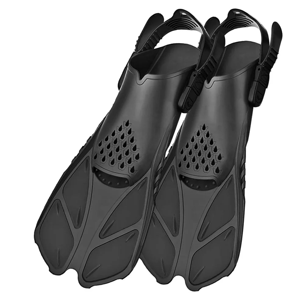 Aletas de Snorkel Ajustables — Silicona, Tacón Abierto, Adultos