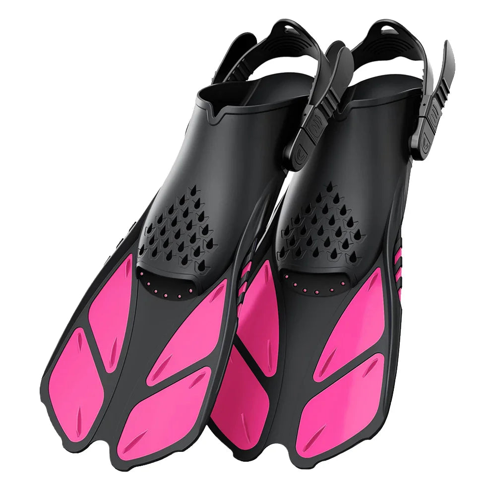 Aletas de Snorkel Ajustables — Silicona, Tacón Abierto, Adultos