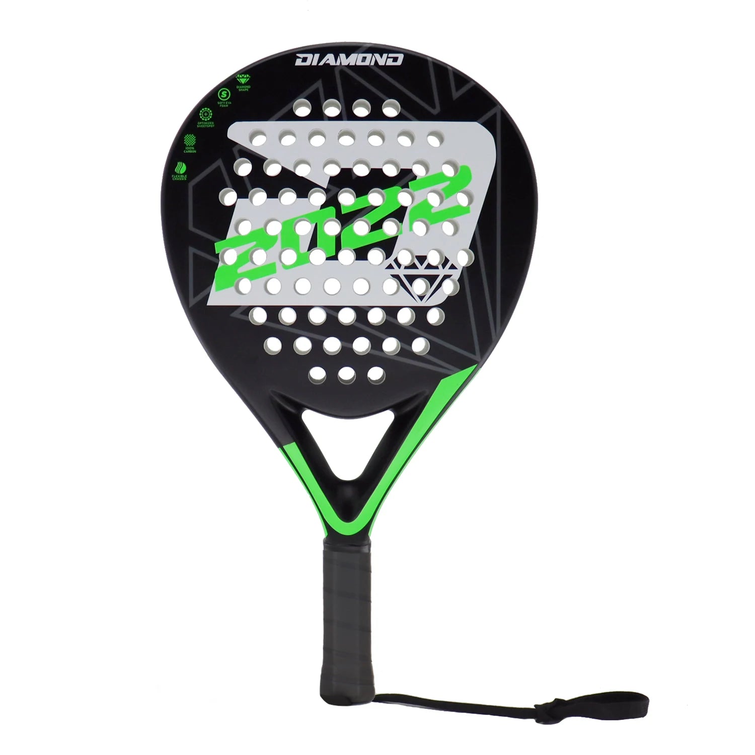 Pala de Pádel INSUM 2022 — Fibra de Carbono, Superficie EVA Suave, Forma Diamante para Jugadores Avanzados