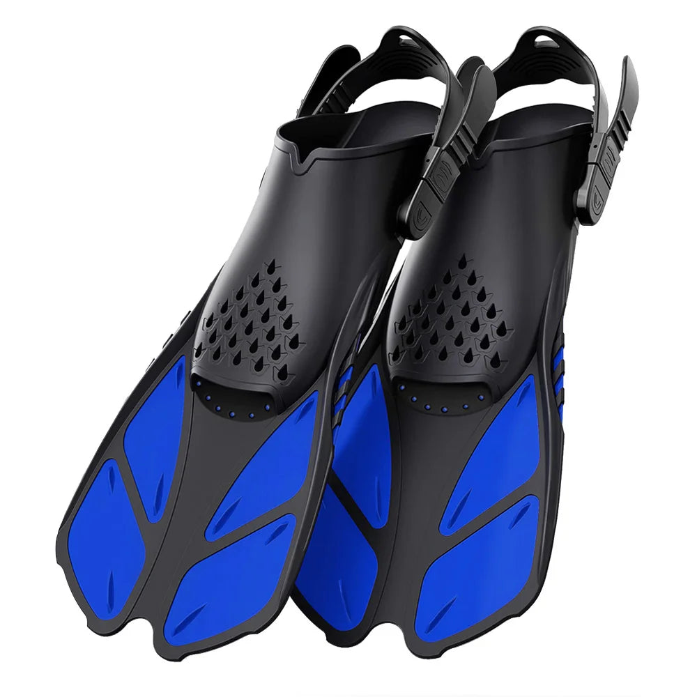 Aletas de Snorkel Ajustables — Silicona, Tacón Abierto, Adultos