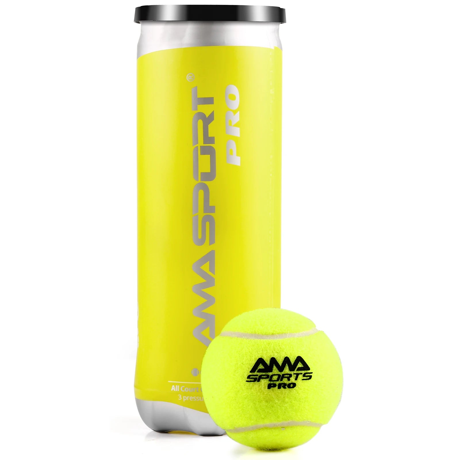 Pelotas de Pádel AMASPORT Pro — Pack 3 Unidades | Entrenamiento y Competición