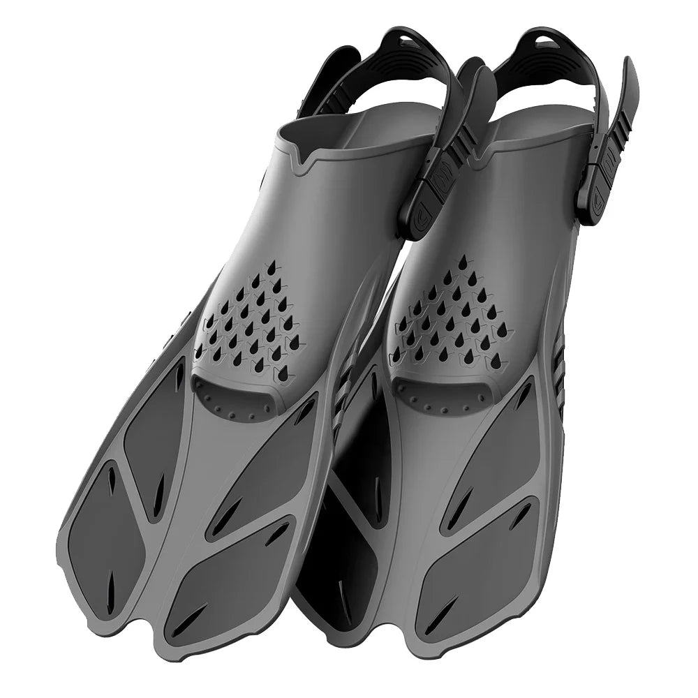 Aletas de Snorkel Ajustables — Silicona, Tacón Abierto, Adultos