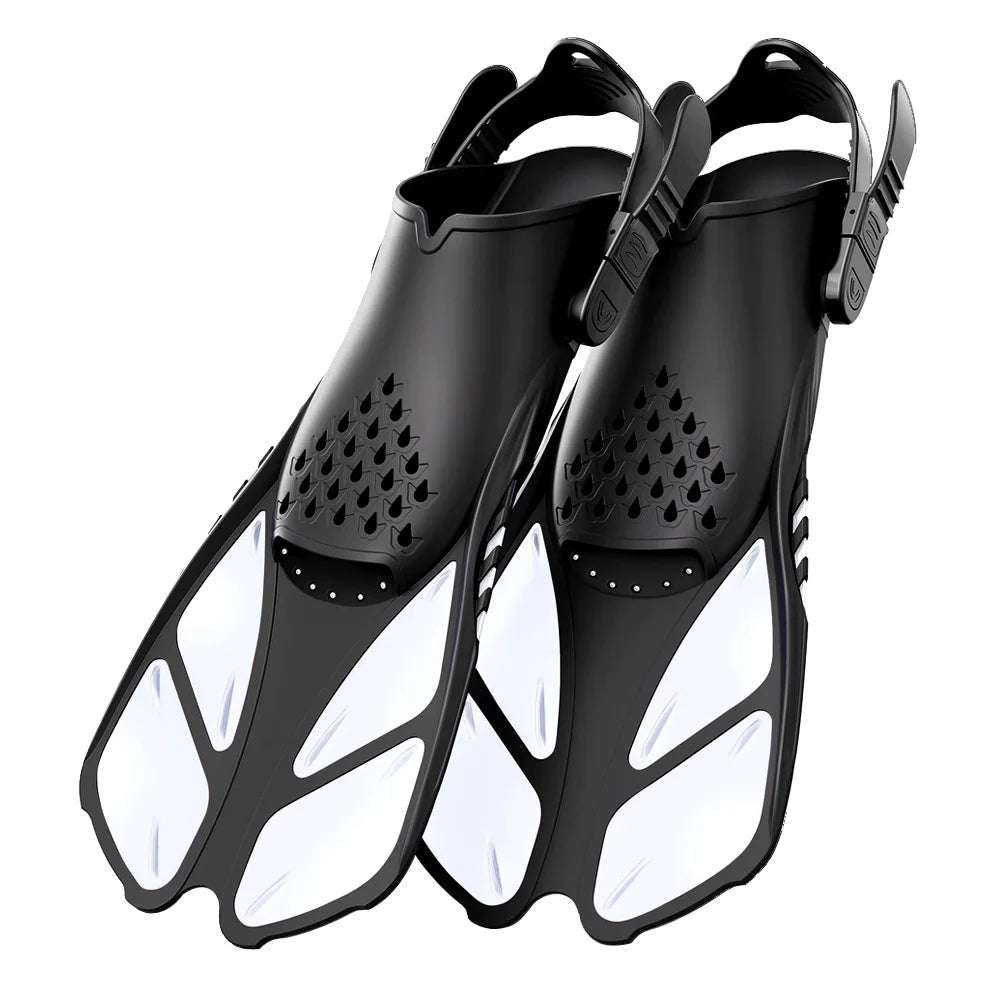Aletas de Snorkel Ajustables — Silicona, Tacón Abierto, Adultos