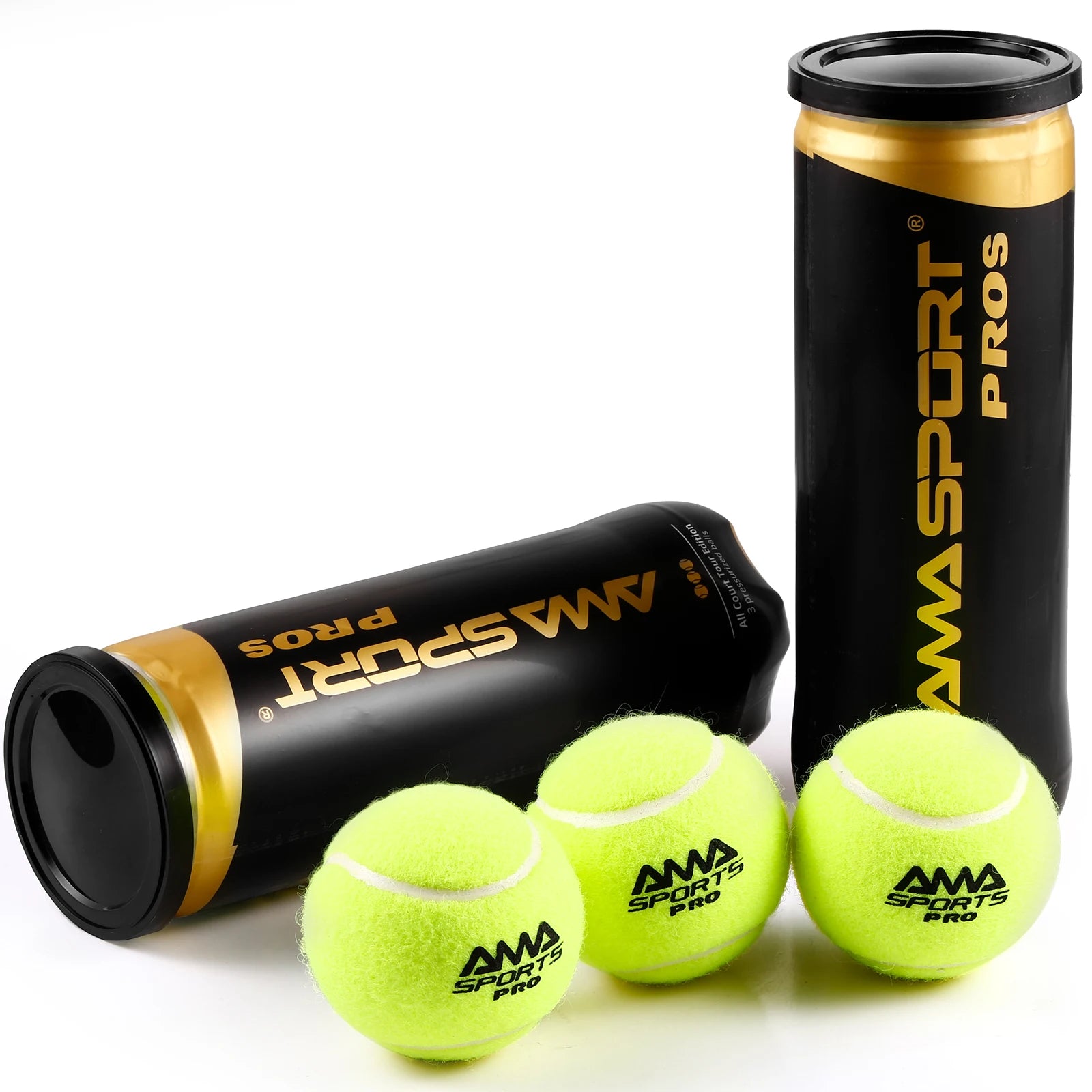 Pelotas de Pádel AMASPORT Pro — Pack 3 Unidades | Entrenamiento y Competición