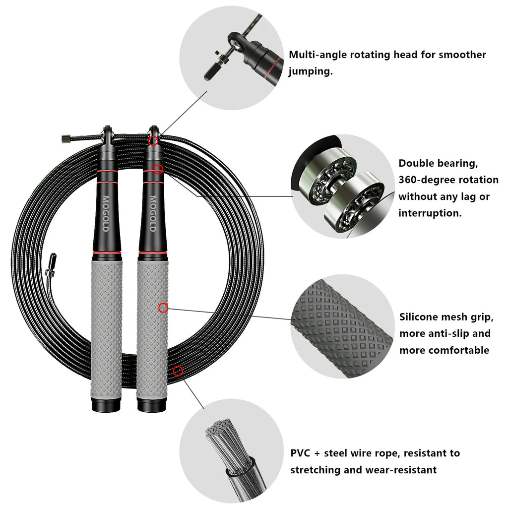 Speed Jump Rope — Adjustable with Bearings for CrossFit