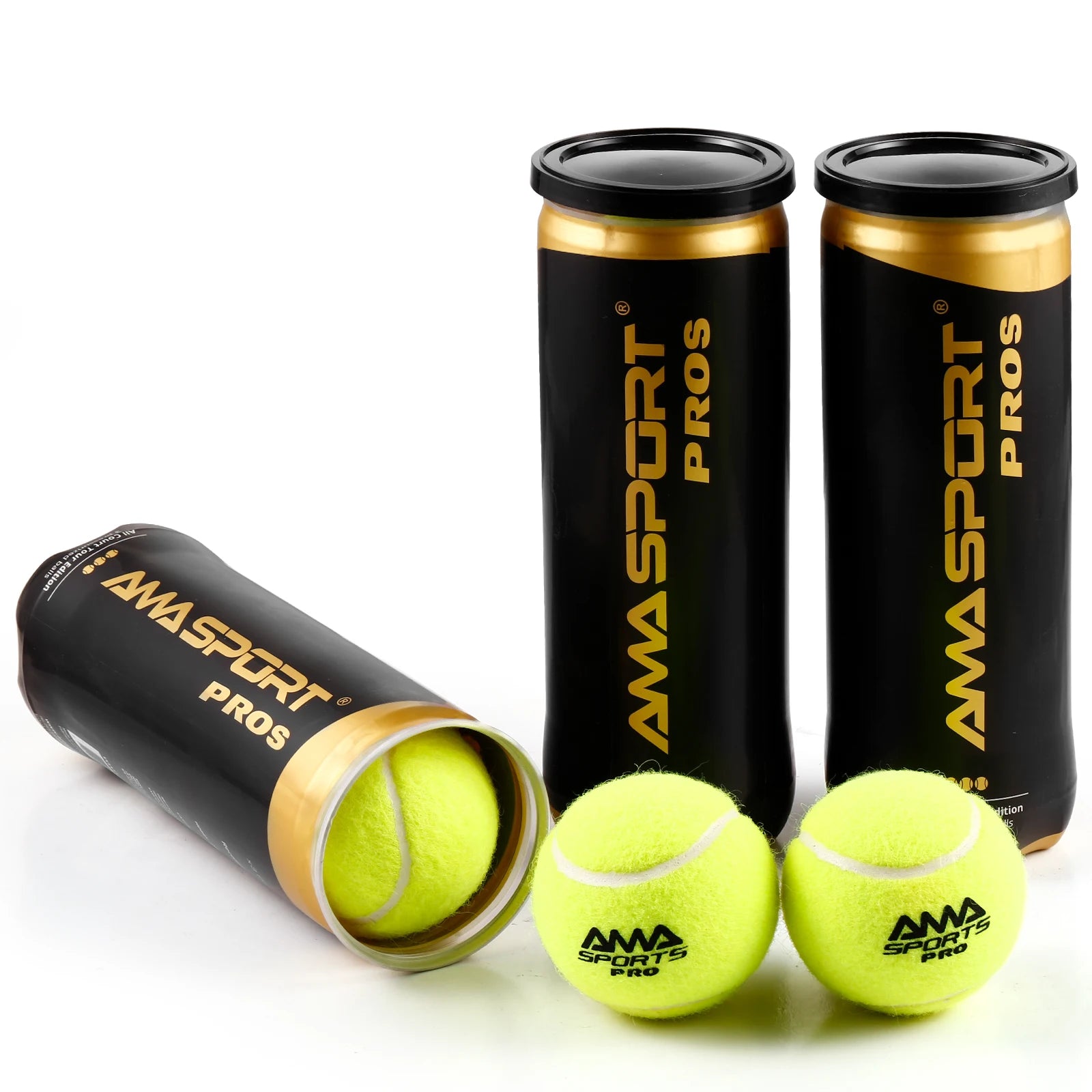 Pelotas de Pádel AMASPORT Pro — Pack 3 Unidades | Entrenamiento y Competición